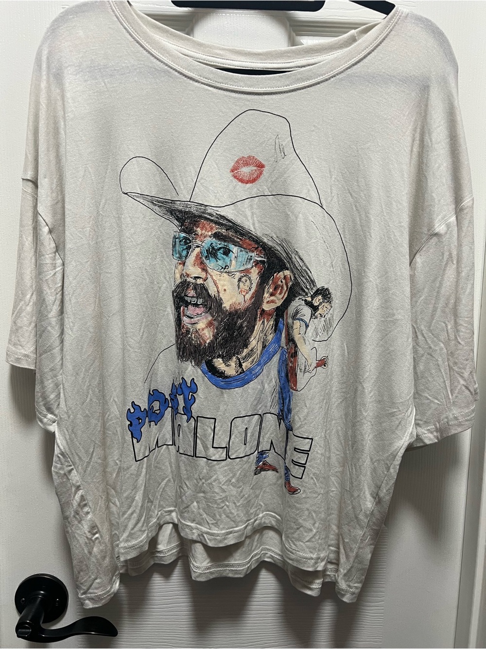 Woman’s post Malone Graphic White Cotton slouchy tee
